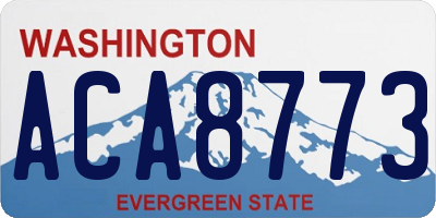 WA license plate ACA8773