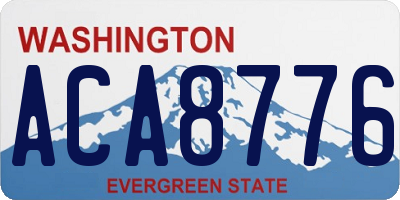WA license plate ACA8776