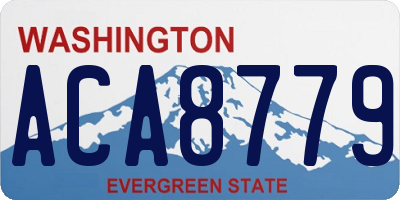 WA license plate ACA8779