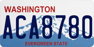WA license plate ACA8780