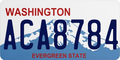 WA license plate ACA8784