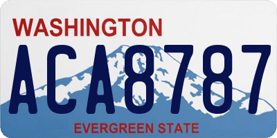 WA license plate ACA8787