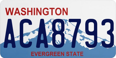 WA license plate ACA8793