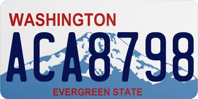 WA license plate ACA8798