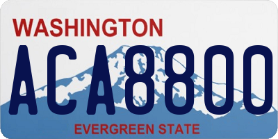 WA license plate ACA8800