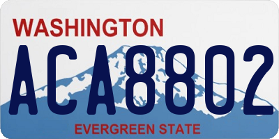 WA license plate ACA8802