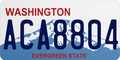 WA license plate ACA8804