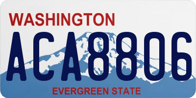 WA license plate ACA8806