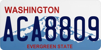 WA license plate ACA8809