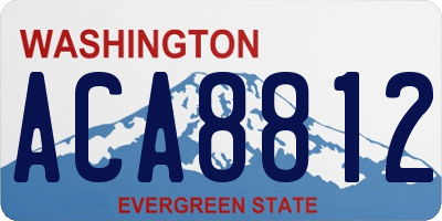 WA license plate ACA8812