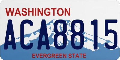 WA license plate ACA8815