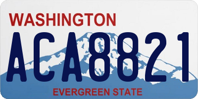 WA license plate ACA8821