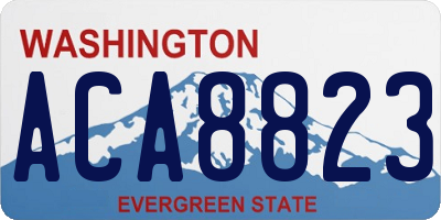 WA license plate ACA8823