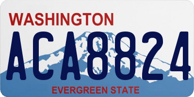 WA license plate ACA8824