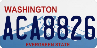 WA license plate ACA8826