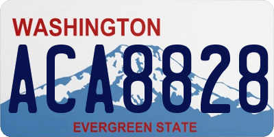 WA license plate ACA8828