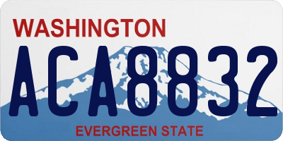 WA license plate ACA8832