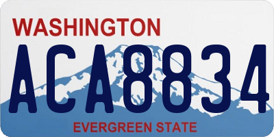 WA license plate ACA8834