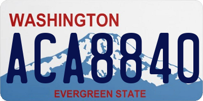 WA license plate ACA8840