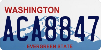 WA license plate ACA8847