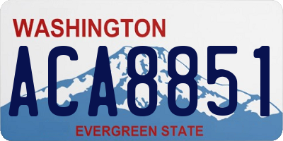 WA license plate ACA8851