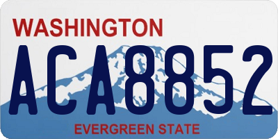 WA license plate ACA8852