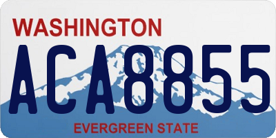 WA license plate ACA8855