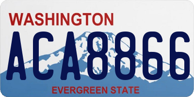 WA license plate ACA8866