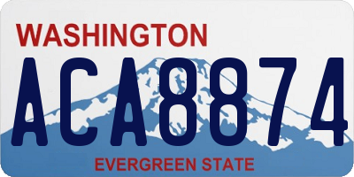 WA license plate ACA8874