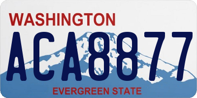 WA license plate ACA8877