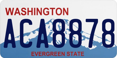 WA license plate ACA8878