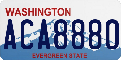 WA license plate ACA8880