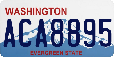 WA license plate ACA8895