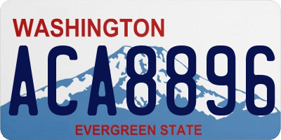 WA license plate ACA8896