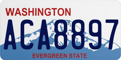 WA license plate ACA8897