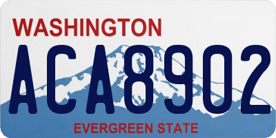 WA license plate ACA8902