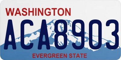 WA license plate ACA8903