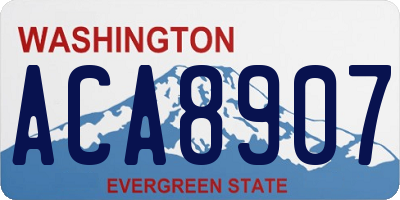 WA license plate ACA8907