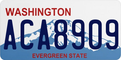 WA license plate ACA8909