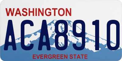 WA license plate ACA8910