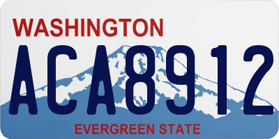 WA license plate ACA8912