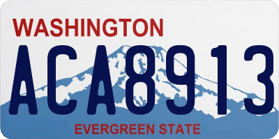 WA license plate ACA8913