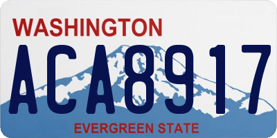WA license plate ACA8917
