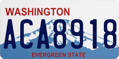 WA license plate ACA8918