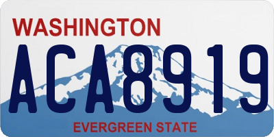 WA license plate ACA8919