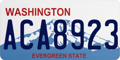 WA license plate ACA8923