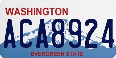 WA license plate ACA8924