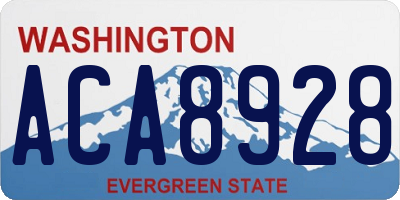 WA license plate ACA8928