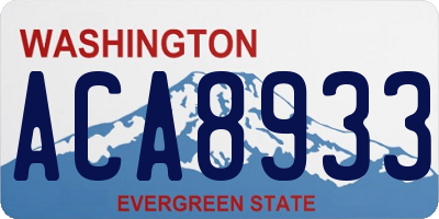 WA license plate ACA8933