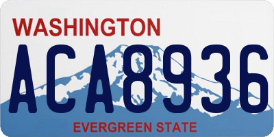 WA license plate ACA8936
